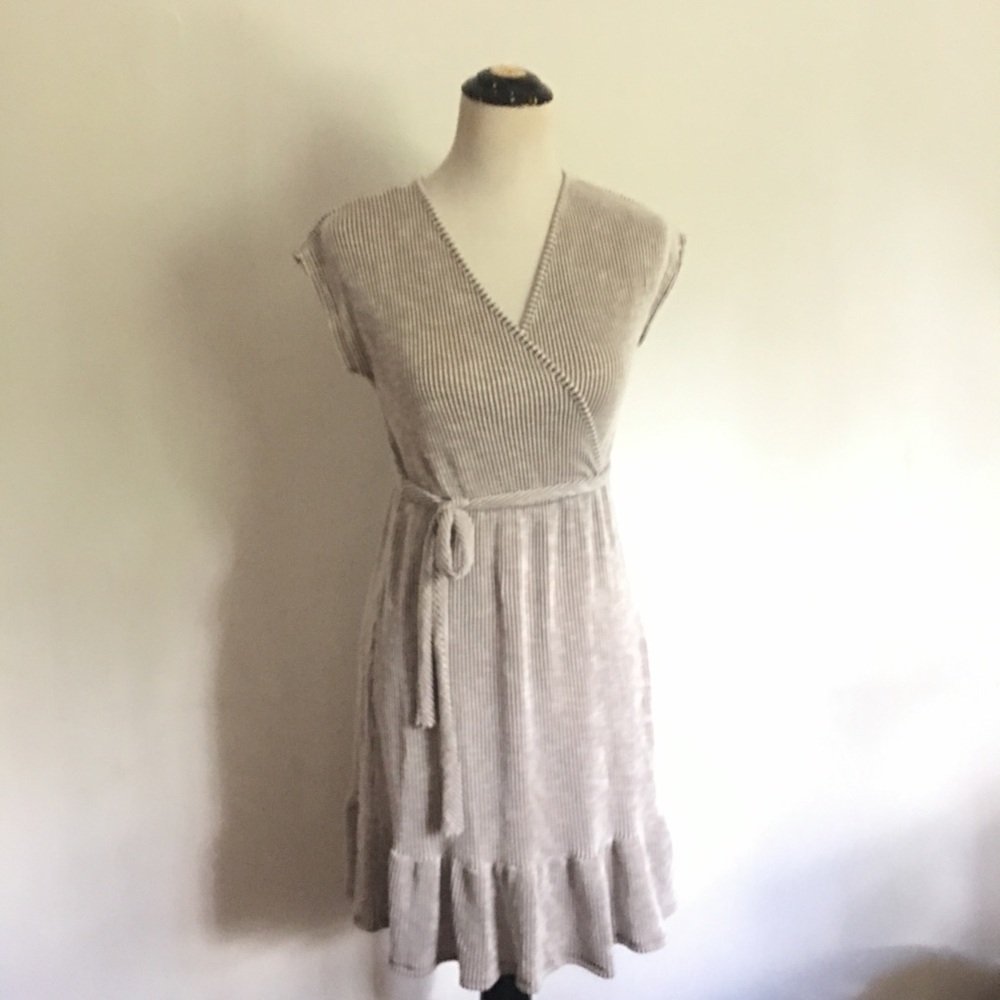 Caution to The Wind Comfort Tan Dress: Size Medium
